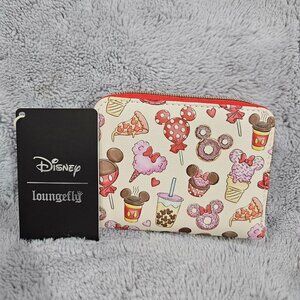 NWT - Loungefly Disney Mickey Mouse & Minnie Mouse Treats Mini Zipper Wallet